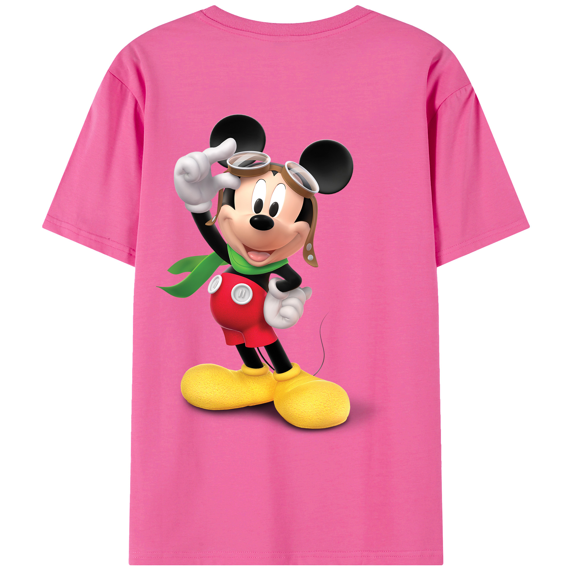 （画像用） ミッキーマウス Mickey Mouse レディース半袖Tシャツ(バックプリント)